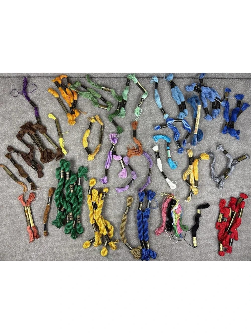 Lot Of Mixed Embroidery Floss Vintage DMC Lily J&P Coats Craft Thread 70+ skeins